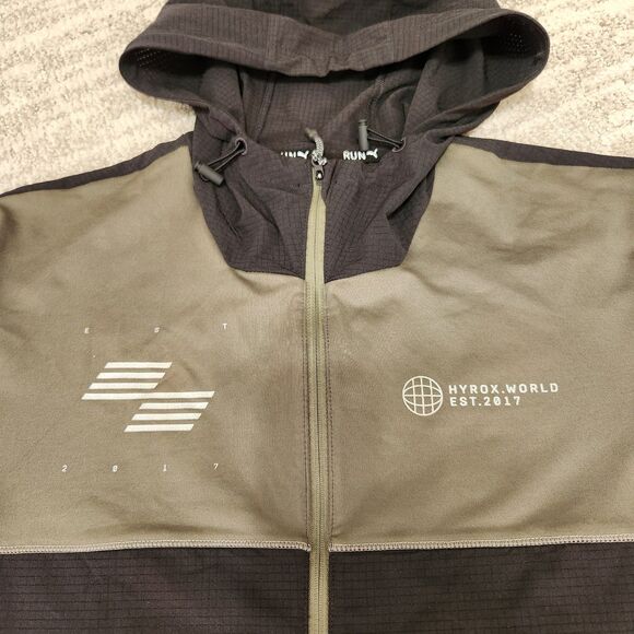 PUMA x HYROX men's Coldadapt running jacket windbreaker olive green black size S - Picture 7 of 12